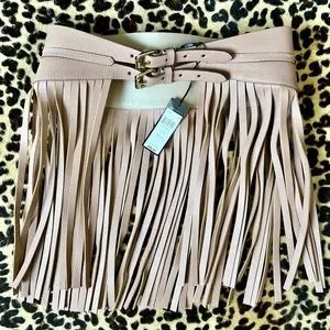 BCBG pink/nude colored waist fringed belt BCBGMaxAzria | Accessories | Bcbgmaxazria Fringe Contour  main image 3